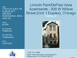  3 Br/3 En-Suite Ba Duplex Apt.-Lincoln Park/depaul Area in Chicago, IL (Photo 12 of 12)