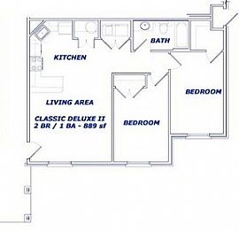 2 Bedroom / 1 Bath Apartment The Greens in Tuscaloosa, AL (Photo 4 of 4)