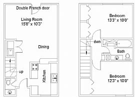 Springfield Town Home 2 Bed 1.5 Bath in Norman, OK (Photo 4 of 5)
