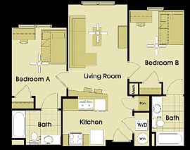 Great 2bd/2bath riverview apartment in Greenville, NC