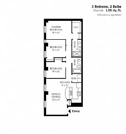 Prestigious 3 Bedroom Apartment Near Cleveland State University in Cleveland, OH (Photo 4 of 4)