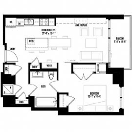 Amazing 1 BR, 1 BA Apartment with Gourmet Kitchen in Chicago, IL (Photo 4 of 4)