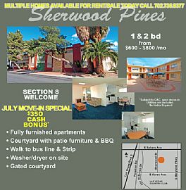 Furnished 2 Bedroom Apartment - Move-In Now - $0 Deposits! $350 in Las Vegas, NV