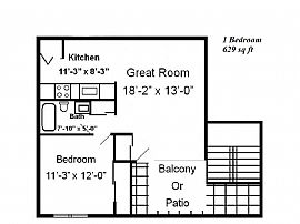Spacious 1 Bedroom Apartment with Falling Prices  in Fort Wayne, IN (Photo 3 of 6)