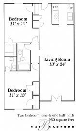 Outstanding 2 Bedroom Apartment with 950 Sq. Ft. 