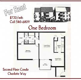 Spacious One Bedroom Condo with Fresh Paint and New Carpet