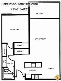 Sunnyvale - Spacious One Bedroom Plan with Separat